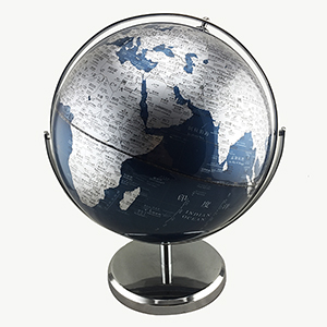 φ32cm silver stand decor globe
